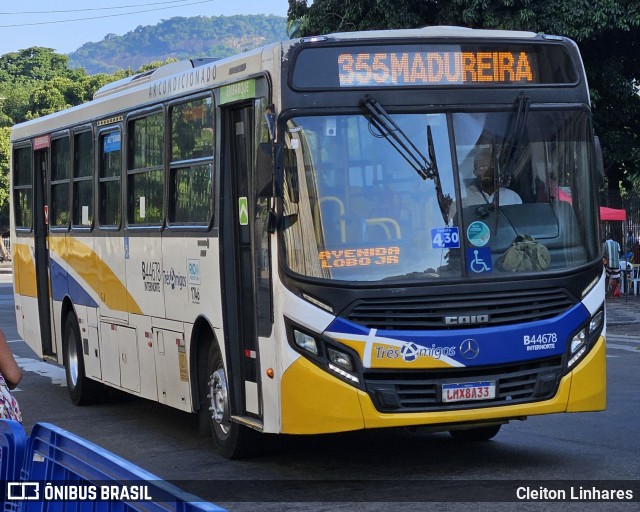 Auto Viação Três Amigos B44678 na cidade de Rio de Janeiro, Rio de Janeiro, Brasil, por Cleiton Linhares. Número da foto: #11955362.
