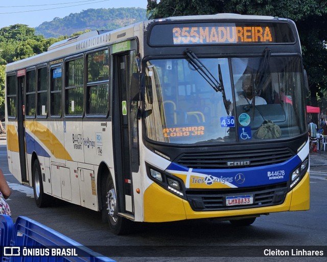 Auto Viação Três Amigos B44678 na cidade de Rio de Janeiro, Rio de Janeiro, Brasil, por Cleiton Linhares. ID da foto: 11955362.