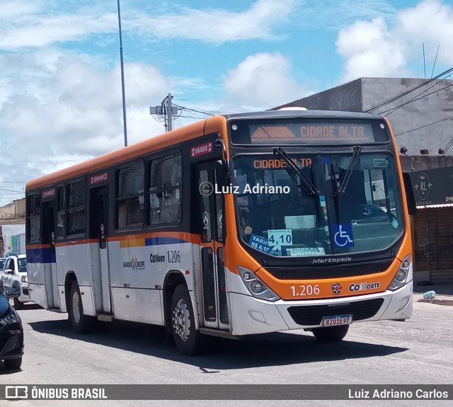 Cidade Alta Transportes 1.206 na cidade de Paulista, Pernambuco, Brasil, por Luiz Adriano Carlos. ID da foto: 11955102.