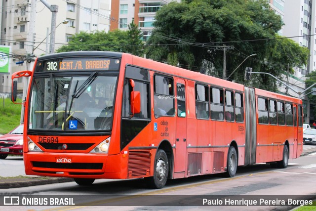 Cristo Rei > CCD Transporte Coletivo > SPE Via Mobilidade S/A DE694 na cidade de Curitiba, Paraná, Brasil, por Paulo Henrique Pereira Borges. Número da foto: #11955884.