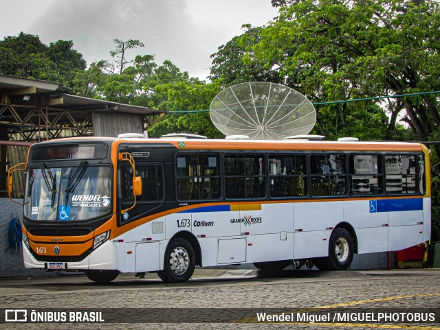 Itamaracá Transportes 1.673 na cidade de Abreu e Lima, Pernambuco, Brasil, por Wendel Miguel /MIGUELPHOTOBUS. ID da foto: 11957716.