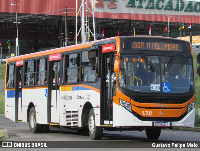 Itamaracá Transportes 1.702 na cidade de Paulista, Pernambuco, Brasil, por Gustavo Felipe Melo. Número da foto: #11957779.