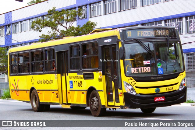 Viação Sul Fluminense 1168 na cidade de Volta Redonda, Rio de Janeiro, Brasil, por Paulo Henrique Pereira Borges. Número da foto: #11958976.