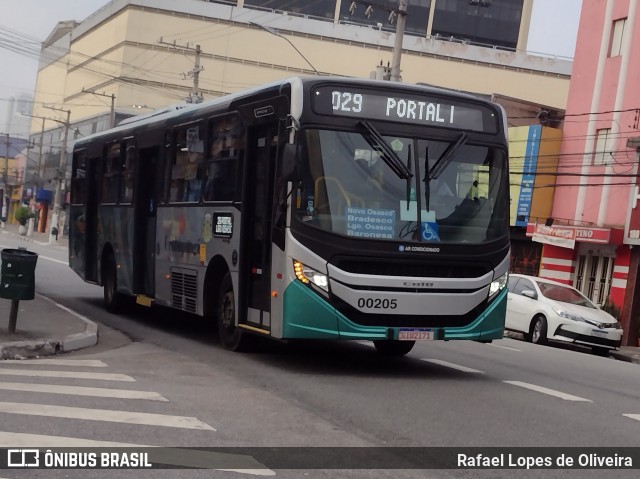 Auto Viação Urubupungá 00205 na cidade de Osasco, São Paulo, Brasil, por Rafael Lopes de Oliveira. ID da foto: 11957552.