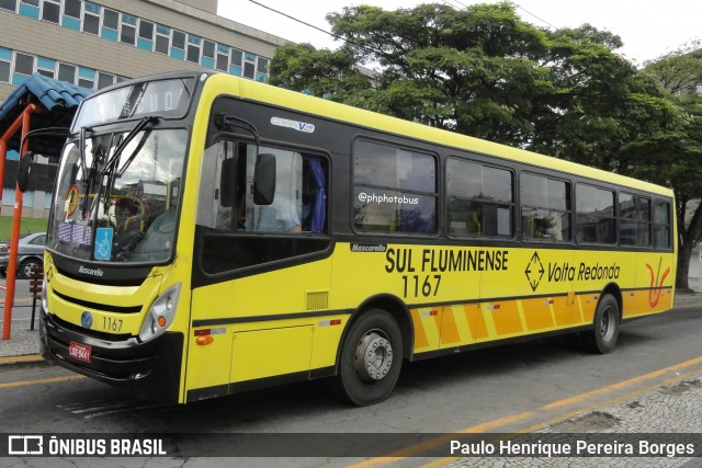 Viação Sul Fluminense 1167 na cidade de Volta Redonda, Rio de Janeiro, Brasil, por Paulo Henrique Pereira Borges. Número da foto: #11958972.