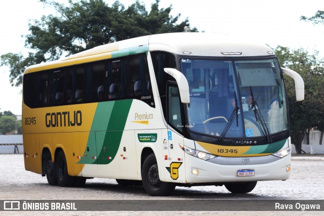 Empresa Gontijo de Transportes 18345 na cidade de Vitória da Conquista, Bahia, Brasil, por Rava Ogawa. ID da foto: 11958223.