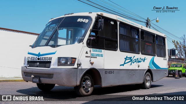 Autobuses Blancos Coordinados 9549 na cidade de Huasca de Ocampo, Hidalgo, México, por Omar Ramírez Thor2102. Número da foto: #11957277.