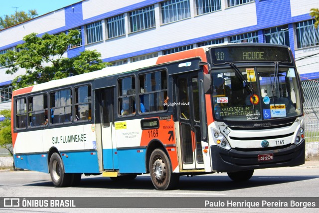 Viação Sul Fluminense 1169 na cidade de Volta Redonda, Rio de Janeiro, Brasil, por Paulo Henrique Pereira Borges. ID da foto: 11958982.