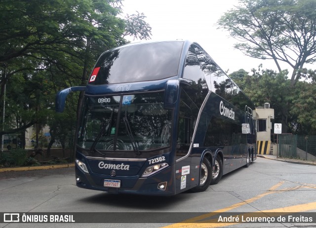 Viação Cometa 721302 na cidade de São Paulo, São Paulo, Brasil, por André Lourenço de Freitas. ID da foto: 11960713.