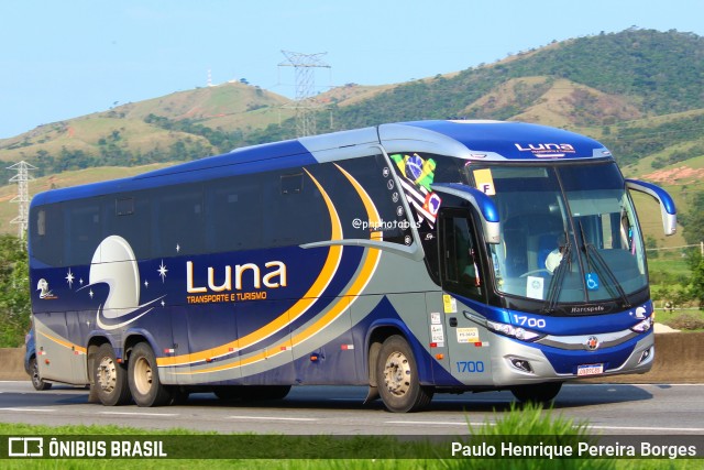 Luna Transporte e Turismo 1700 na cidade de Roseira, São Paulo, Brasil, por Paulo Henrique Pereira Borges. Número da foto: #11961078.