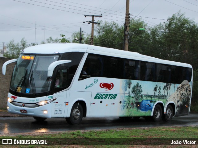 Eucatur - Empresa União Cascavel de Transportes e Turismo 4701 na cidade de Cuiabá, Mato Grosso, Brasil, por João Victor. Número da foto: #11961490.