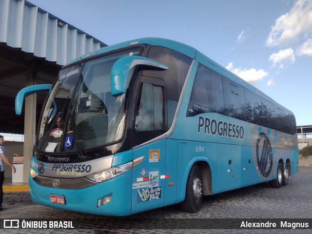 Auto Viação Progresso 6194 na cidade de Gravatá, Pernambuco, Brasil, por Alexandre  Magnus. ID da foto: 11959464.