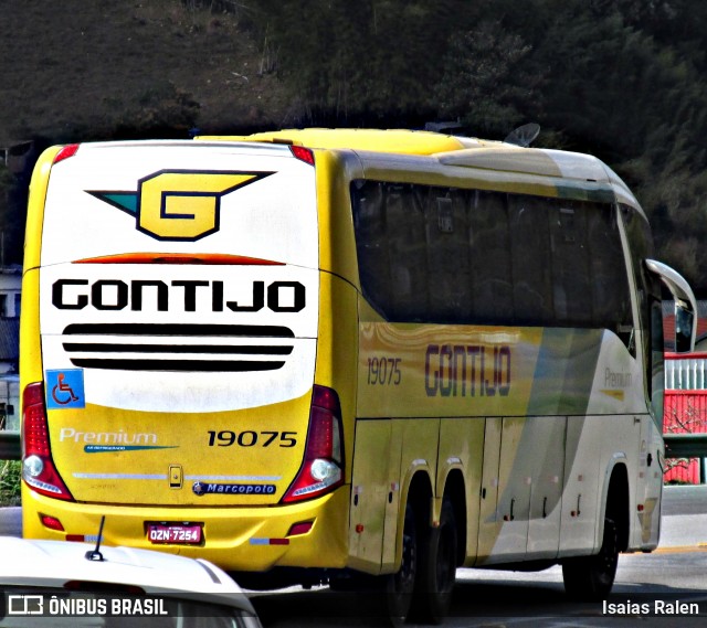 Empresa Gontijo de Transportes 19075 na cidade de Santos Dumont, Minas Gerais, Brasil, por Isaias Ralen. ID da foto: 11959383.