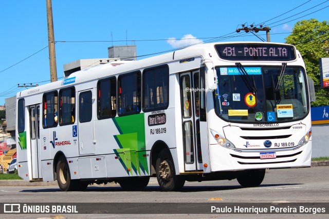 Viação Pinheiral RJ 189.019 na cidade de Volta Redonda, Rio de Janeiro, Brasil, por Paulo Henrique Pereira Borges. ID da foto: 11963711.