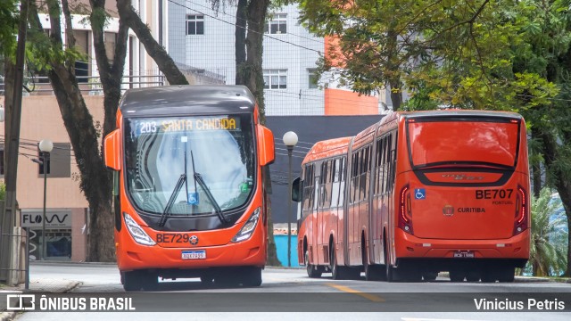Transporte Coletivo Glória BE729 na cidade de Curitiba, Paraná, Brasil, por Vinicius Petris. Número da foto: #11963975.