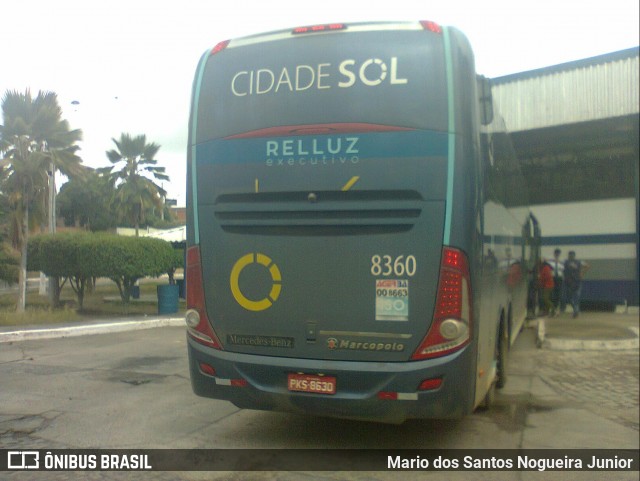 Viação Cidade Sol 8360 na cidade de Piritiba, Bahia, Brasil, por Mario dos Santos Nogueira Junior. ID da foto: 11961578.