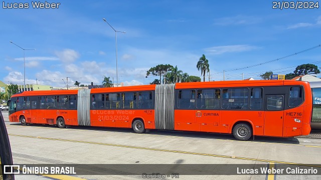 Auto Viação Redentor HE716 na cidade de Curitiba, Paraná, Brasil, por Lucas Weber Calizario. Número da foto: #11963069.