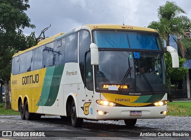 Empresa Gontijo de Transportes 14890 na cidade de Juiz de Fora, Minas Gerais, Brasil, por Antônio Carlos Rosário. ID da foto: 11962265.