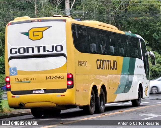 Empresa Gontijo de Transportes 14890 na cidade de Juiz de Fora, Minas Gerais, Brasil, por Antônio Carlos Rosário. ID da foto: 11962270.