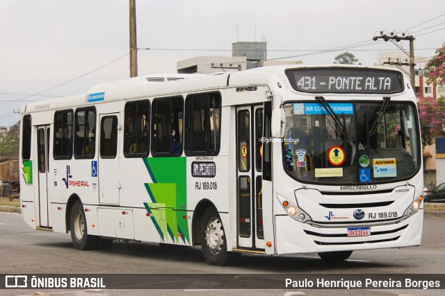 Viação Pinheiral RJ 189.018 na cidade de Volta Redonda, Rio de Janeiro, Brasil, por Paulo Henrique Pereira Borges. ID da foto: 11963685.