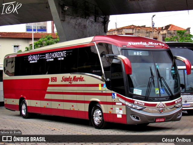 Santa Maria Fretamento e Turismo > Transportes Santa Maria(SP) 850 na cidade de Belo Horizonte, Minas Gerais, Brasil, por César Ônibus. Número da foto: #11964887.