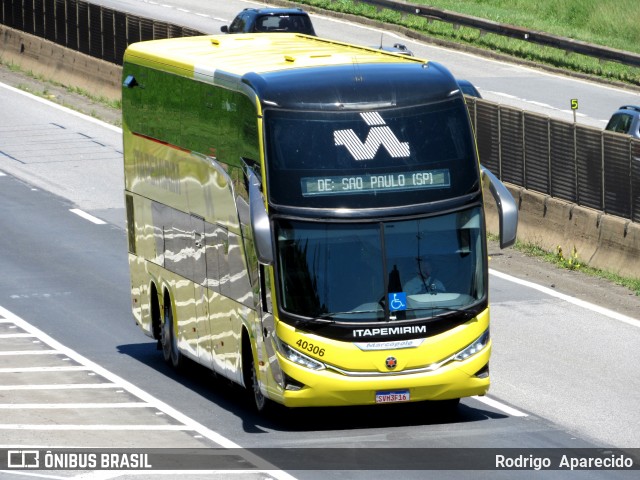 Viação Nova Itapemirim 40306 na cidade de Aparecida, São Paulo, Brasil, por Rodrigo  Aparecido. ID da foto: 11966974.