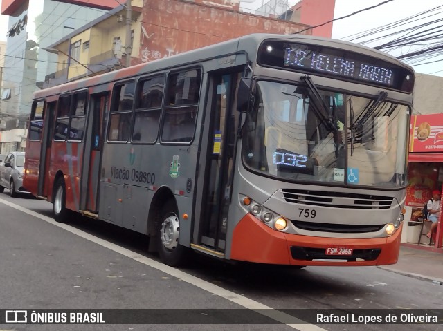 Viação Osasco 759 na cidade de Osasco, São Paulo, Brasil, por Rafael Lopes de Oliveira. Número da foto: #11967188.