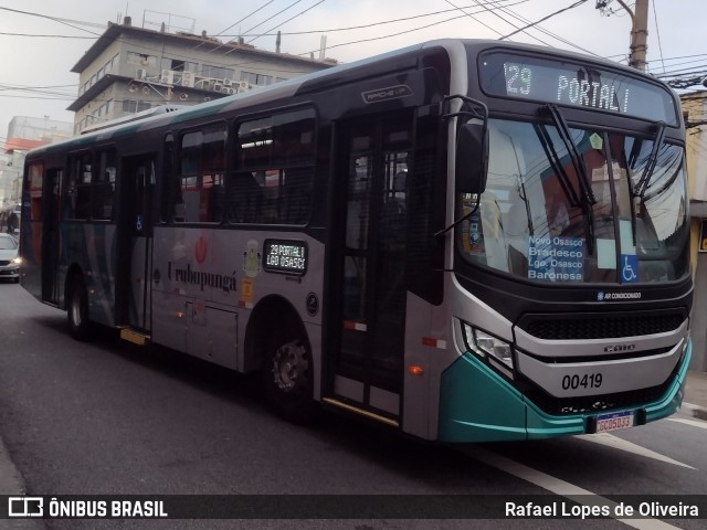 Auto Viação Urubupungá 00419 na cidade de Osasco, São Paulo, Brasil, por Rafael Lopes de Oliveira. ID da foto: 11966154.