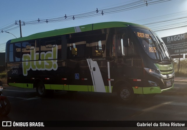 Transbus Cachoeirinha 2490 na cidade de Cachoeirinha, Rio Grande do Sul, Brasil, por Gabriel da Silva Ristow. ID da foto: 11967058.