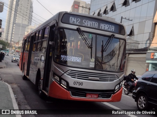 Viação Osasco 0790 na cidade de Osasco, São Paulo, Brasil, por Rafael Lopes de Oliveira. ID da foto: 11968417.