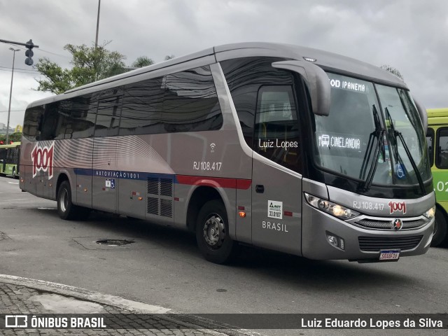 Auto Viação 1001 RJ 108.417 na cidade de Niterói, Rio de Janeiro, Brasil, por Luiz Eduardo Lopes da Silva. ID da foto: 11966539.