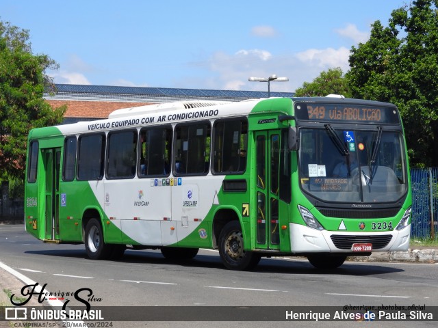 VB Transportes e Turismo 3234 na cidade de Campinas, São Paulo, Brasil, por Henrique Alves de Paula Silva. Número da foto: #11968059.