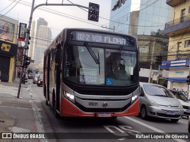 Viação Osasco 0931 na cidade de Osasco, São Paulo, Brasil, por Rafael Lopes de Oliveira. ID da foto: 11967210.