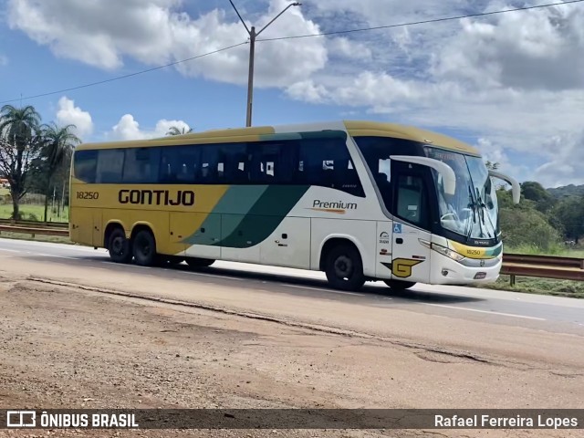 Empresa Gontijo de Transportes 18250 na cidade de Itatiaiuçu, Minas Gerais, Brasil, por Rafael Ferreira Lopes. ID da foto: 11966526.