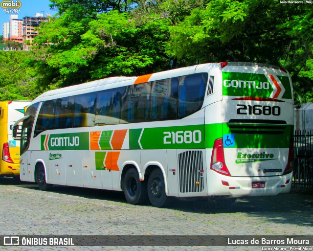 Empresa Gontijo de Transportes 21680 na cidade de Belo Horizonte, Minas Gerais, Brasil, por Lucas de Barros Moura. ID da foto: 11972251.