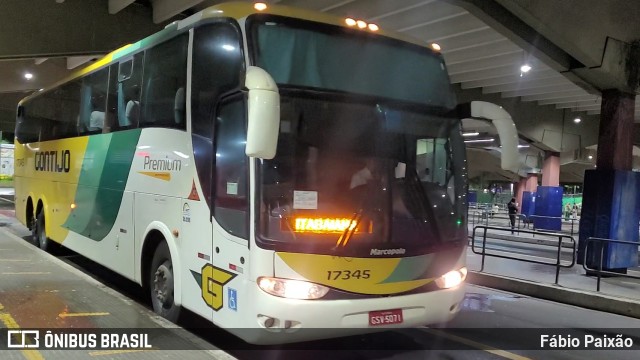 Empresa Gontijo de Transportes 17345 na cidade de São Caetano do Sul, São Paulo, Brasil, por Fábio Paixão. ID da foto: 11971062.