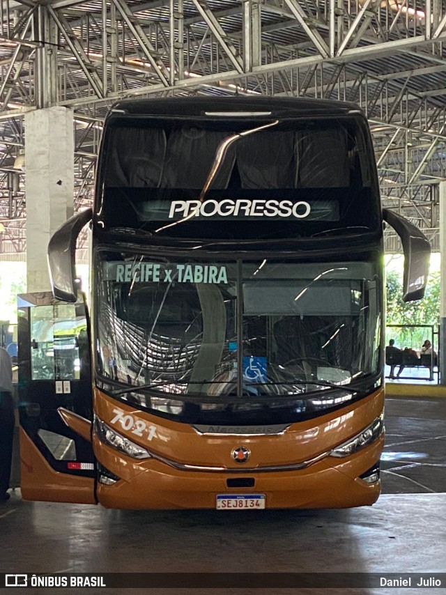 Auto Viação Progresso 7021 na cidade de Recife, Pernambuco, Brasil, por Daniel  Julio. Número da foto: #11973660.