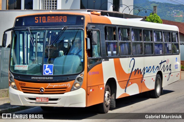 Auto Viação Imperatriz 1033 na cidade de Santo Amaro da Imperatriz, Santa Catarina, Brasil, por Gabriel Marciniuk. Número da foto: #11971708.