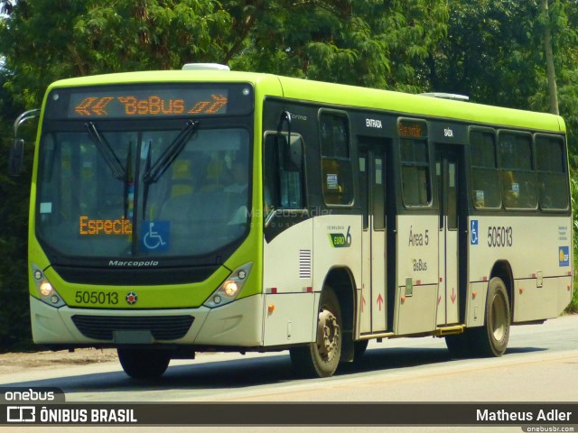 BsBus Mobilidade 505013 na cidade de Sabará, Minas Gerais, Brasil, por Matheus Adler. ID da foto: 11972002.