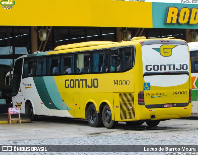 Empresa Gontijo de Transportes 14000 na cidade de Perdões, Minas Gerais, Brasil, por Lucas de Barros Moura. ID da foto: 11970775.