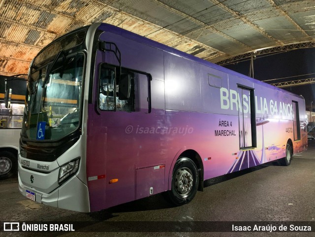 Auto Viação Marechal Brasília 445703 na cidade de Ceilândia, Distrito Federal, Brasil, por Isaac Araújo de Souza. Número da foto: #11972371.