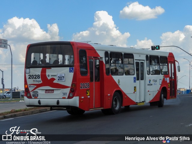 Itajaí Transportes Coletivos 2028 na cidade de Campinas, São Paulo, Brasil, por Henrique Alves de Paula Silva. ID da foto: 11973664.