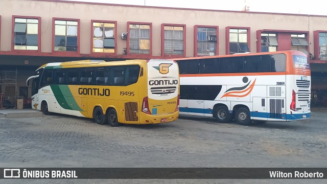 Empresa Gontijo de Transportes 19495 na cidade de Governador Valadares, Minas Gerais, Brasil, por Wilton Roberto. ID da foto: 11973326.