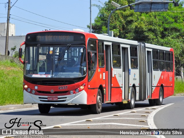 Itajaí Transportes Coletivos 2937 na cidade de Campinas, São Paulo, Brasil, por Henrique Alves de Paula Silva. ID da foto: 11973688.