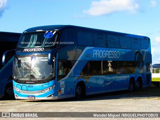 Auto Viação Progresso 6033 na cidade de Gravatá, Pernambuco, Brasil, por Wendel Miguel /MIGUELPHOTOBUS. ID da foto: 11974230.