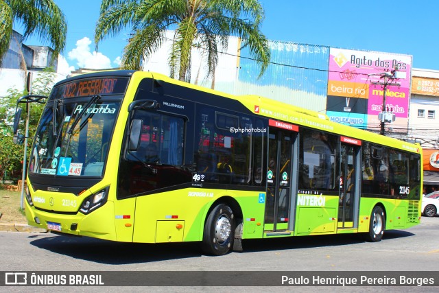 Viação Pendotiba 2.1.145 na cidade de Niterói, Rio de Janeiro, Brasil, por Paulo Henrique Pereira Borges. ID da foto: 11975527.