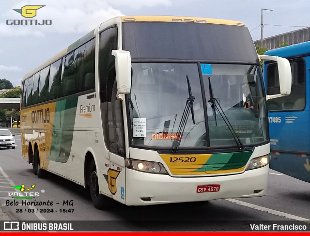 Empresa Gontijo de Transportes 12520 na cidade de Belo Horizonte, Minas Gerais, Brasil, por Valter Francisco. Número da foto: #11976576.
