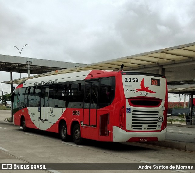 Itajaí Transportes Coletivos 2058 na cidade de Campinas, São Paulo, Brasil, por Andre Santos de Moraes. ID da foto: 11977463.