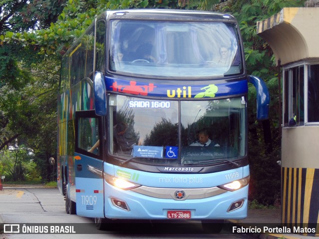 UTIL - União Transporte Interestadual de Luxo 11909 na cidade de São Paulo, São Paulo, Brasil, por Fabrício Portella Matos. Número da foto: #11979757.