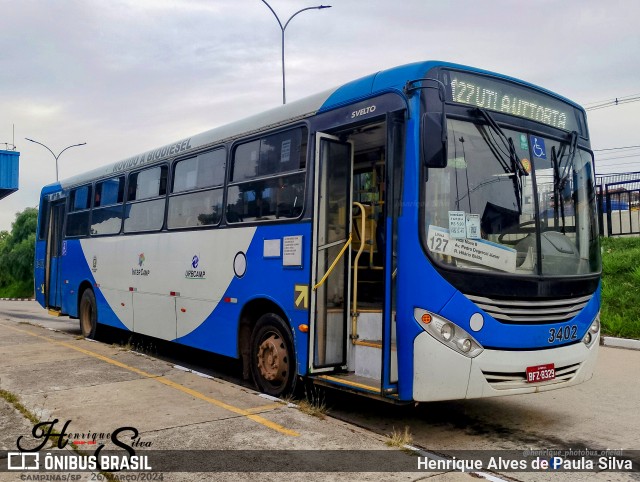 VB Transportes e Turismo 3402 na cidade de Campinas, São Paulo, Brasil, por Henrique Alves de Paula Silva. Número da foto: #11979704.